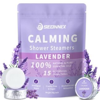 Shower Steamers Aromatherapy 15 Pack, Stress Relief & Self Care - Lavender Shower Bombs with Natural Essential Oil, Home Spa Shower Travel Essentials, Relaxation Birthday Gifts...