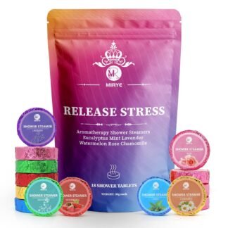 Shower Steamers Aromatherapy, Christmas Gifts for Women or Men, Organic Shower Bombs with Chamomile Rose Lavender Mint Watermelon Eucalyptus Essential Oil, 18-Pack Bath Bombs...