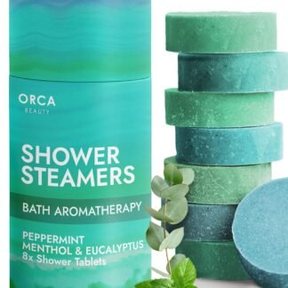 Shower Steamers Aromatherapy - Relaxation Gifts for Women, Shower Bombs, Unique Spa Gifts Shower Tablets, Stocking Stuffers for Women & Men (Peppermint and Eucalyptus Scent 8PC)