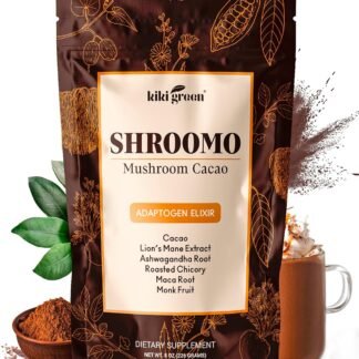Shroomo Mushroom Coffee Alternative - Master Blend of Lion's Mane, Ashwagandha, Maca Root, Roasted Chicory, Monk Fruit For Mental Clarity, Energy, Focus - Cacao Hot Chocolate...