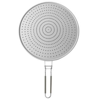 Silicone Splatter Screen for Frying Pan 13 Inch - Grease Splatter Guard with Foldable Handle, Dishwasher Safe & Never Rusts, Fits Most Pans for Stove Top & Bacon Cooking