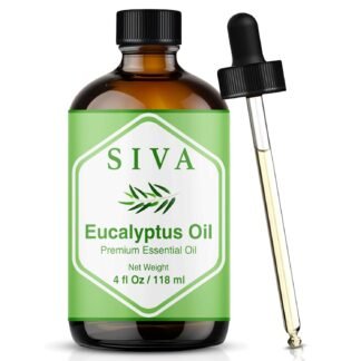Siva Eucalyptus Essential Oil - 4 Fl Oz â€“ 100% Natural Eucalyptus Oil - for Diffuser, Face, Skin Care, Aromatherapy, Hair Care, Scalp and Body Massage - with Dropper