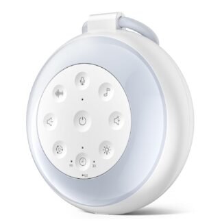 Sizi Sleep Sound Machine for Baby, Portable White Noise Sound Machine with Night Light, 3min Voice Record, 24 Soothing Noise Sounds Therapy, 3 Auto-Off Timer with Memory...