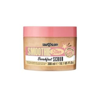 Soap & Glory Smoothie Star Exfoliating Body Scrub - Buff & Smooth Skin - Almond & Caramel Scented Vegan Body Polish - Brightening Scrub with Honey Extract + Sweet Almond Oil...