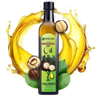 Species Nutrition Macadamia Nut Oil, Healthy Cooking Oil for Stir Fry, Sweet, Buttery, Great Tasting, Omega 9 Monounsaturated Fats, Balanced Omega 3 & 6 Fats. (32 Servings)