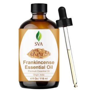 SVA Frankincense Essential Oil – 4 Fl Oz – 100% Natural Boswellia Serrata Oil - for Diffuser, Hair Care, Face, Skin Care, Aromatherapy, Scalp and Body Massage, Soap and Candle...