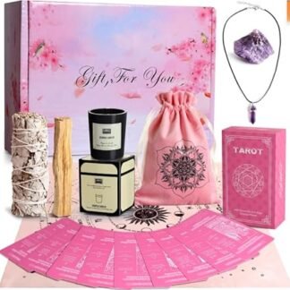 Tarot Deck Cards for Beginners with Meaning on Them-Witchcraft Kit -Meditate Gift Sage for Cleansing Home& Negative Energy