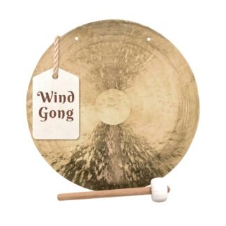 The Gong Shop 12” Wind Gong - Authentic Chinese Wind Gong with Padded Mallet & Hanging String - Deep, Resonant Sound - Ideal for Meditation, Sound Therapy, Home, or Office Decor