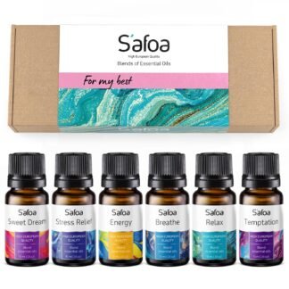Top 6 Essential Oils Blends Set for Diffusers - Aromatherapy Oils Scents for Home & Office, Perfect for Tension Relief, Relaxation, Breath and Good Dreams Mood Boost Wellness...