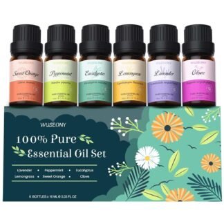 Top 6 Natural Aromatherapy Oils Gift Set, Essential Oils for Diffusers Home, Fragrance Oil Scent for Candle Soap Making - Lavender, Peppermint, Eucalyptus, Lemongrass, Sweet...