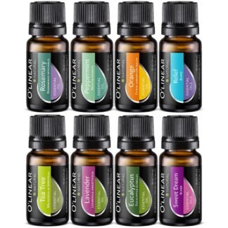 Top 8 Essential Oils Set for Diffuser for Home Aromatherapy Kit with Lavender, Peppermint, Eucalyptus, Tea Tree, Rosemary, Orange, Relief and Sweet Dreams Blends for Humidifiers...
