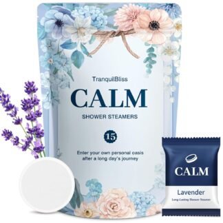 TranquilBliss Shower Steamers-15 Pack Shower Bombs with Lavender Scent, Self-Care Presents for Women Who Have Everything, Relaxation Birthday Presents for Women, Valentines Day...