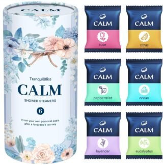 TranquilBliss Shower Steamers 6 Count, Scented Shower Bombs with Organic & Natural Fragrance, Self-Care & Relaxation Birthday Gifts for Women Who Have Everything - Valentine's...