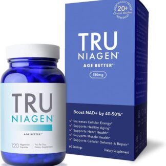 TRU NIAGEN - Patented Nicotinamide Riboside NAD+ Supplement. NR Supports Cellular Energy Metabolism & Repair, Vitality, Healthy Aging of Heart, Brain & Muscle - 60 Servings /...