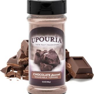 Upouria Chocolate Flavored Shakable Topping for Coffee, Lattes, Desserts, Gourmet Cocoa Taste, 5.5oz