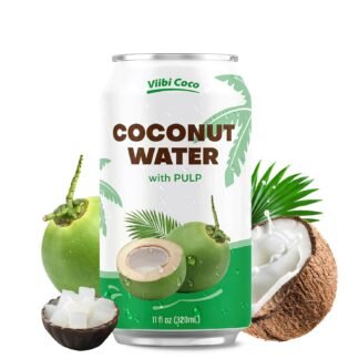 VIIBI Coconut Water with Pulp, Low Calorie All-Natural Drink with Electrolytes, NO added Sugar, Smart Alternative to Coffee, Soda, and Sports Drinks - Gluten Free, 11 Fl Oz...