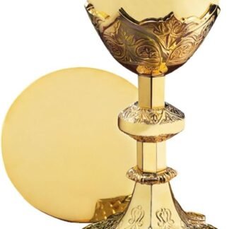 Vine Embossed Chalice and Paten Set