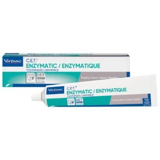 Virbac C.E.T. Enzymatic Toothpaste, Eliminates Bad Breath by Removing Plaque & Tartar Buildup, Best Pet Dental Care Toothpaste, Poultry Flavor, 2.5 oz tube