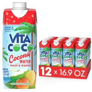 Vita Coco Coconut Water Peach Mango - Naturally Hydrating Electrolyte Drink - Smart Alternative to Coffee Soda and Sports Drinks - Gluten Free - 169 Fl Oz Pack of 12 - lunas-mystic-emporium.com Vita Coco Coconut Water, Peach & Mango - Naturally Hydrating Electrolyte Drink - Smart Alternative to Coffee, Soda, and Sports Drinks - Gluten Free - 16.9 Fl Oz (Pack of 12)
