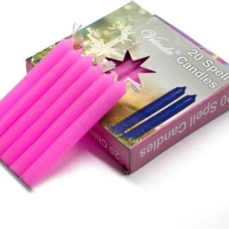 Vrinda® Set of 20-4" Mini Chime Ritual Spell Unscented Taper Candles – Ideal for Chime/Altar/Spell Work (Pink)