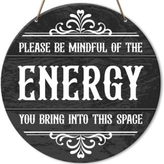 Wicca Witch Decor Sign, Gothic Positive Energy Decorations for Home Office, Magical Pagan Witchy Decor, Witches Witch Witchcraft Decor for Home, Wiccan Gifts for Men Women,...