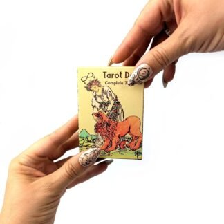 Witchy Cauldron Mini Tarot Cards Deck – Pocket Rider Waite Oracle to Go Kit with Guidebook | Mini Tarot Deck for Beginners