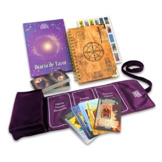 Witchy Cauldron Tarot Learning Kit in Spanish – Cartas de Tarot para Principiantes – Includes Spanish Deck, Journal, Wrap, Stickers – Ideal for Beginners and Enthusiasts (Morado)