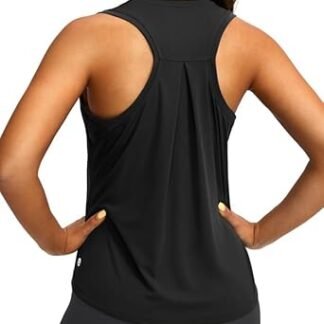 Women's Workout Tops Racerback Athletic Tank Tops Sleeveless Loose Fit Yoga Running Gym Shirts for Women