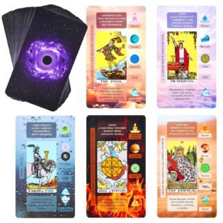 XSYLOHXL Tarot Cards with Meanings on Them for Beginners Classic Learning Training Tarot Deck Set with Message for Reading