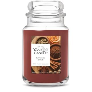 Yankee Candle Kitchen Spice, Fall Scented Candle, 22oz Large Jar with up to 150 Hour Burn Time