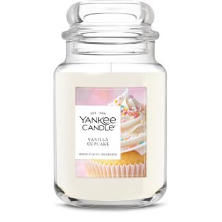 Yankee Candle Vanilla Cupcake Scented Candle, 22oz Large Jar with up to 150 Hour Burn Time, Giftable, Birthdays