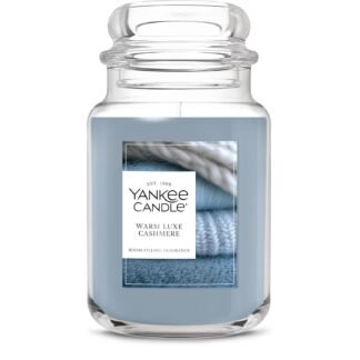 Yankee Candle, Warm Luxe Cashmere Fall Scented Candle, 22oz Large Jar with up to 150 Hour Burn Time