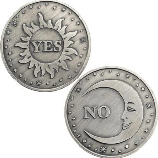 Yes No Challenge Coin Sun and Moon Decision Maker Divination Coin