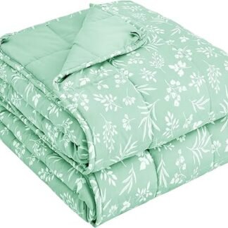 yescool Weighted Blanket for Adults (20 lbs, 60” x 80”, Cyan) Cooling Heavy Blanket for Sleeping Perfect for 190-210 lbs, Queen Size Breathable Blanket with Premium Glass Bead,...