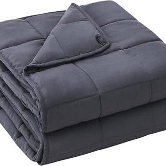 yescool Weighted Blanket for Adults (20 lbs, 60” x 80”, Grey) Cooling Heavy Blanket for Sleeping Perfect for 190-210 lbs, Queen Size Breathable Blanket with Premium Glass Bead,...