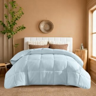 YnM Weighted Blanket Queen 15lbs, The Heavy Oversized Weighted Comforter, Warm & Fluffy (Green, 15lbs, 90" Lx90 W)