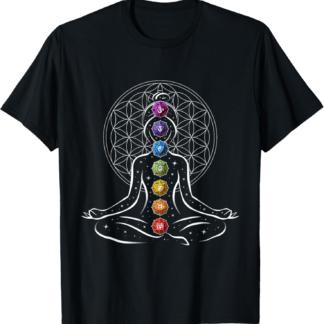 Yoga Meditation Chakras Zen Flower of Life Sacred Geometry T-Shirt