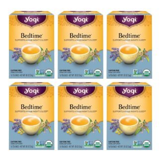 Yogi Tea - Bedtime (6 Pack) - Supports a Good Night’s Sleep - Tea with Passionflower, Chamomile, Valerian Root, and Lavender - 96 Organic Herbal Tea Bags