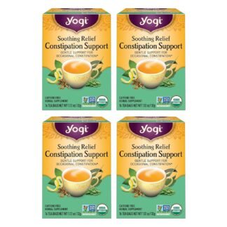 Yogi Tea Soothing Relief Constipation Support - Tea with Organic Senna Leaf - Gently Aids Constipation Overnight - Laxative Tea Blended With Peppermint & Sage - 16 Tea Bags Per...