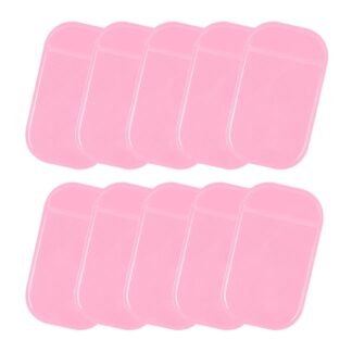 10PCS Car Dashboard Non-Slip Mat, Multifunctional Anti-Slide Sticky Pad for Auto Dashboard, Anti-Slip Dash Pad for Cell Phone, Radar Detector, Keys, Glasses, GPS, Coins (Pink)