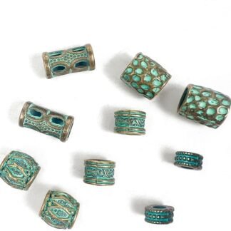 10Pcs Viking Hair Accessories Runes Tube Beads for Braids Dreadlock,Metal Beard Clips Rings Cuffs Braiding Ornaments Decoration Jewelry Bracelets Pendant Necklace DIY