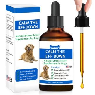 1.76 Fl Oz Calm The Eff Down for Dog - Stress Relief Supplement for Dogs Natural Dog Calming Anxiety Relief for All Life Stages and Breeds - Calm Down Calming Drops for Dogs