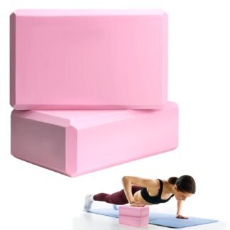 2 Pcs Yoga Blocks, 9"x6"x3" Foam Blocks Yoga Props for Pilates Stretching and Meditation Exercise Blocks Lightweight Yoga Essentials