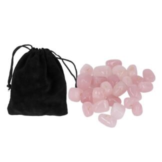 25Pcs Rune Stone, Runes Stones Crystal Alphabet, Gems Rune Stones Set with Storage Bag for Meditation Divination Chakra Healing (Pink)