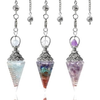 3 PCS Pendulum Crystal for Divination - Amethyst Rainbow Stone Aquamarine Crystal Pendulum Wiccan Supplies and Tools Pendulos De Energia Healing Crystals for Energy Balancing - lunas-mystic-emporium.com 3 PCS Pendulum Crystal for Divination - Amethyst Rainbow Stone Aquamarine Crystal Pendulum, Wiccan Supplies and Tools, Pendulos De Energia, Healing Crystals for Energy Balancing...