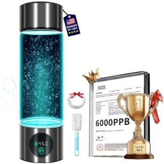 5.0 New Upgraded Hydrogen Water Bottle - Hydrogen Concentration up to 6000 PPB【SGS-Certified Hydrogen Generator】 2025 SPE/PEM Technology Odorless Double Hydrogen Content for...
