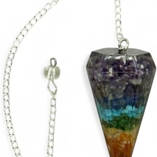 7 Chakra Stones Pendulum Gemstone Pendant Energy Healing with Chain and Crystal Ball for Reiki Healing and Crystal Grid Meditation Orgone 7 Chakras - lunas-mystic-emporium.com 7 Chakra Stones Pendulum Gemstone Pendant Energy Healing with Chain and Crystal Ball for Reiki Healing and Crystal Grid Meditation (Orgone 7 Chakras)