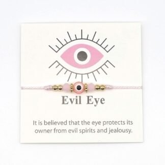 Adjustable String Red Blue Evil Eye Bracelets for Women Men Handmade Charm Lucky Kabbalah Bracelets Gift for Protection Friendship