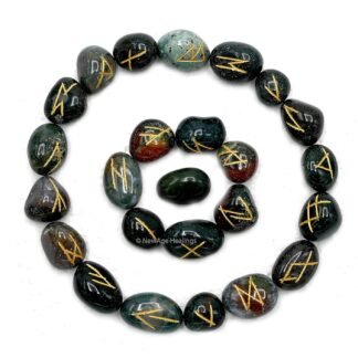 Amazing Gemstone Bloodstone Runes Crystal Runes Set of 25 Engraved Rune Stones with Runes Book PDF