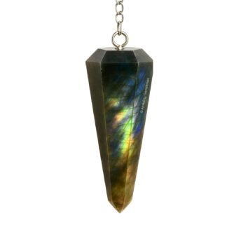 Amazing Gemstone Labradorite Crystal Pendulum for Divination - Certified Dowsing Crystals and Healing Stones for Chakra Balancing and Meditation - Enhance Reiki Spiritual Growth...